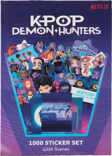 Set de 1000 de autocolante KPop Demon Hunters cu scene