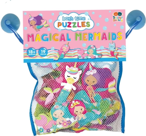 Puzzle de baie pentru cadă cu sirene Buddy & Barney