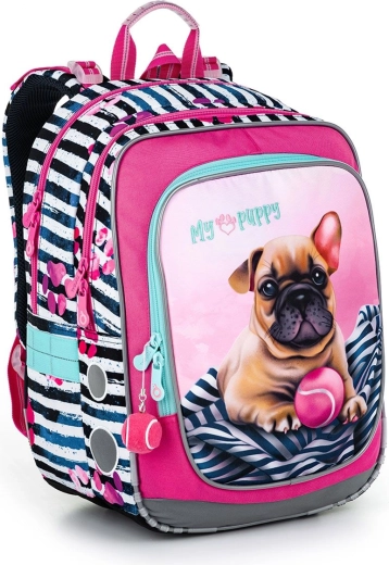 Topgal – rucsac școlar ușor cu buldog