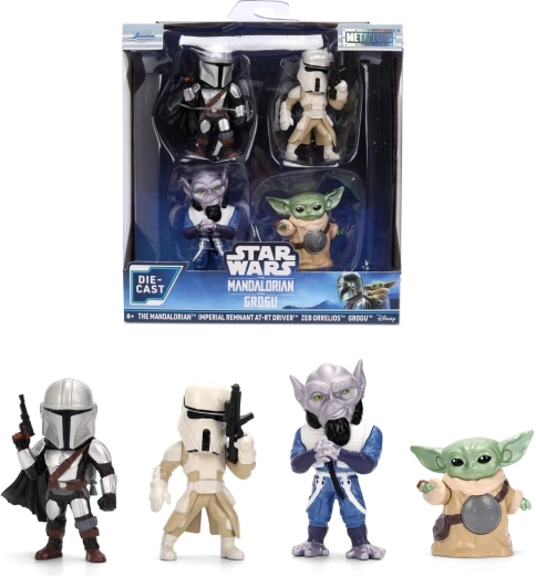 Jada Star Wars figurine metalice 6,5 cm – pachet de 4 (The Mandalorian)
