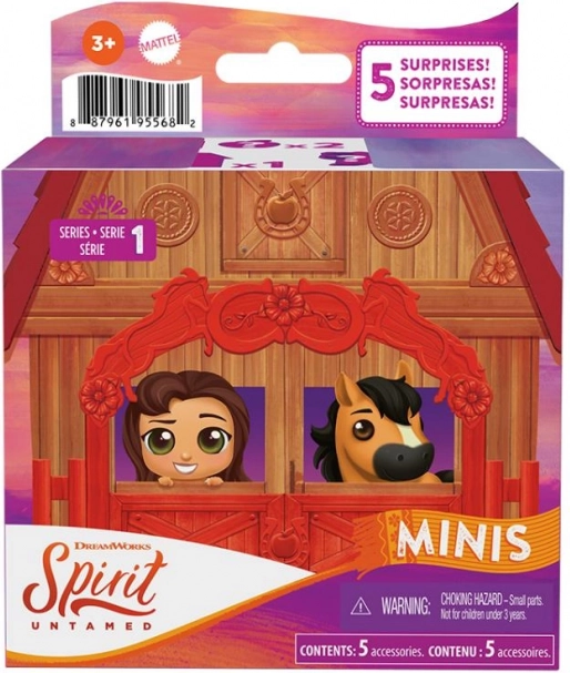 Mattel Spirit Untamed mini ponei și prieten set de joacă cu surpriză, seria 1 - 1 bucată