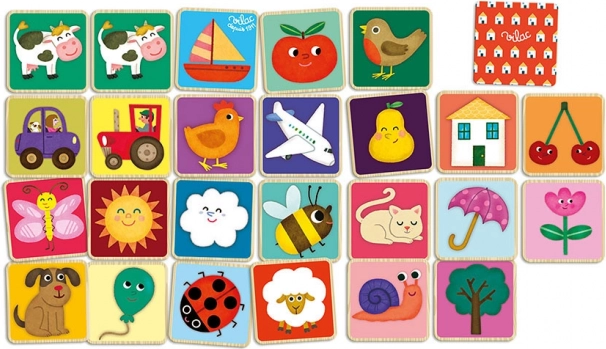 Pexeso din lemn Animale la fermă