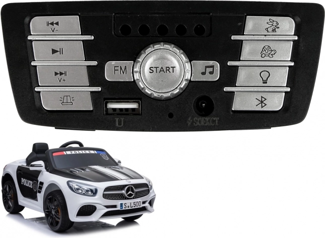 Panou muzical pentru mașinuță electrică pe baterii Mercedes-AMG SL500 poliție