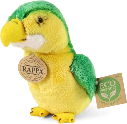 Papagal verde de pluș 15 cm eco‑friendly