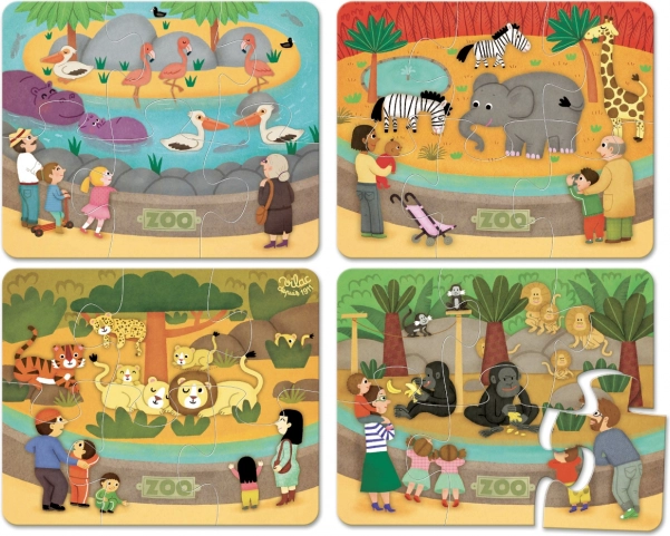 Puzzle Zoo din Lemn Vilac