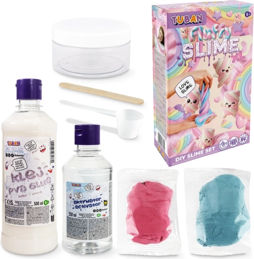 Set senzorial creativ Tuban Fluffy slime XL