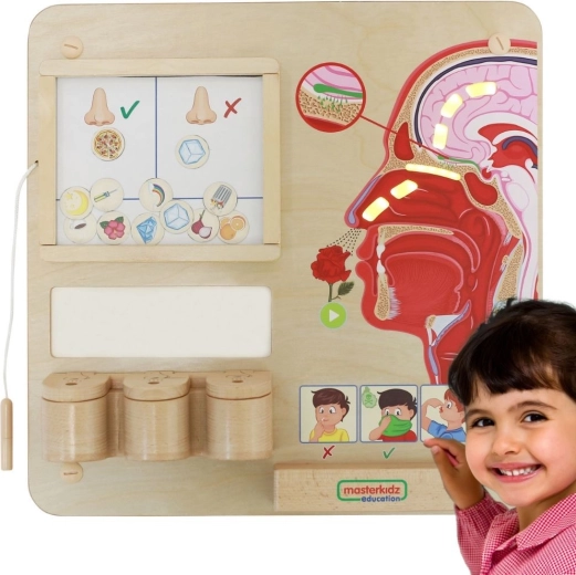 Placă educațională Montessori Masterkidz Simțul mirosului