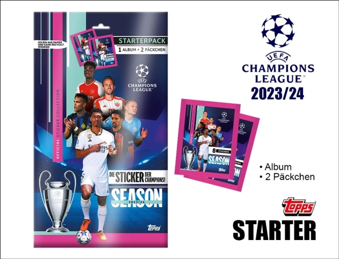 Topps UEFA Champions League 2023/2024 stickere – set de pornire