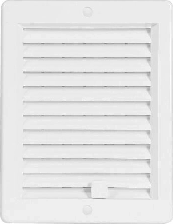 Grilaj de ventilație cu jaluzea 150 × 200 mm, alb