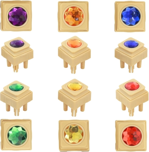 Diamante acrilice colorate pentru tabla STEM Masterkidz - 72 buc.
