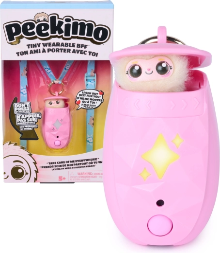 Spin Master Peekimo animal electronic interactiv roz și pandantiv - 1 bucată