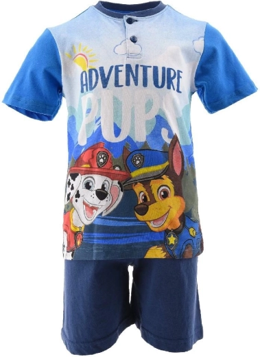 Pijama de vară pentru băieți Patrula Cățelușilor în cutie cadou