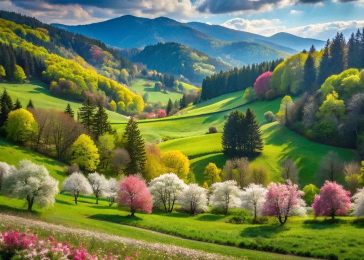 Puzzle Plimbare de primăvară 500 piese