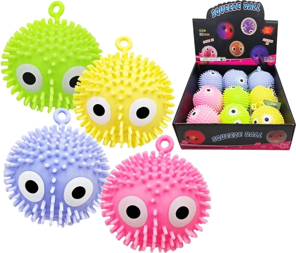 Minge antistres comprimabilă cu ochi