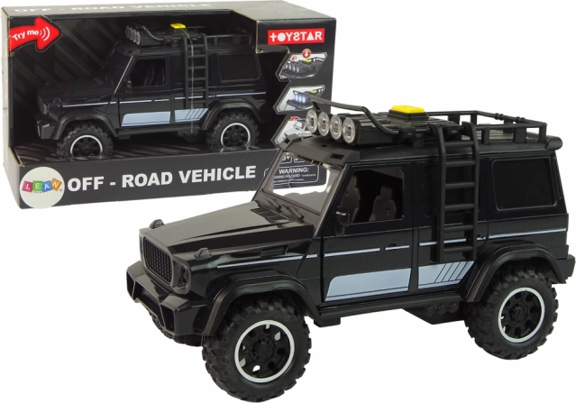 Mașină de teren 1:14 cu mecanism cu frecare – neagră