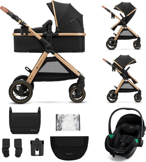Kinderkraft cărucior combinat 3în1 Esme Pro pure black