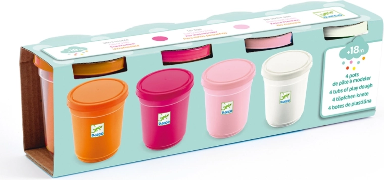 Plastilină colorată Djeco – 4 culori pastelate