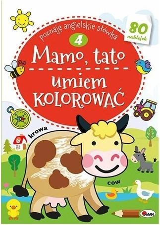 Mamă, tată, știu să colorez – carte de colorat educativă cu autocolante