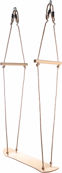 Leagăn din lemn în formă de skateboard pentru copii