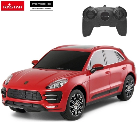 Mașină RC Rastar Porsche Macan Turbo cu telecomandă 1:24 roșie