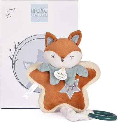 Set cadou Doudou: vulpița de pluș Timo cu cântec de leagăn, 16 cm