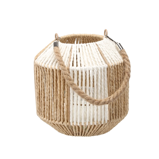 Lampion cu inserție de sticlă 20 cm – model șah