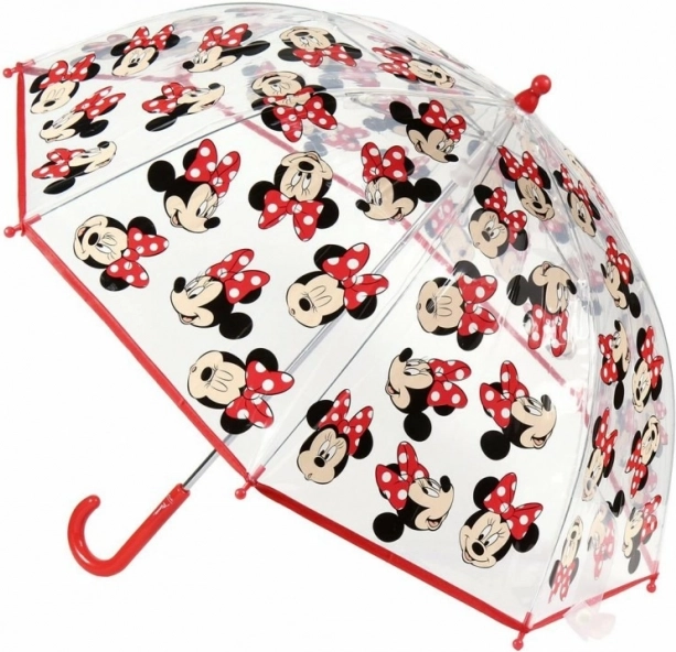 Umbrelă manuală transparentă pentru copii Minnie Mouse Disney