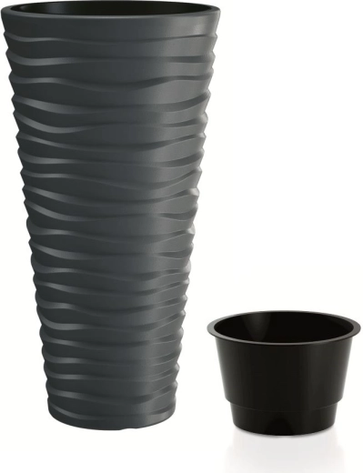 Ghiveci Sand Slim cu inserție antracit
