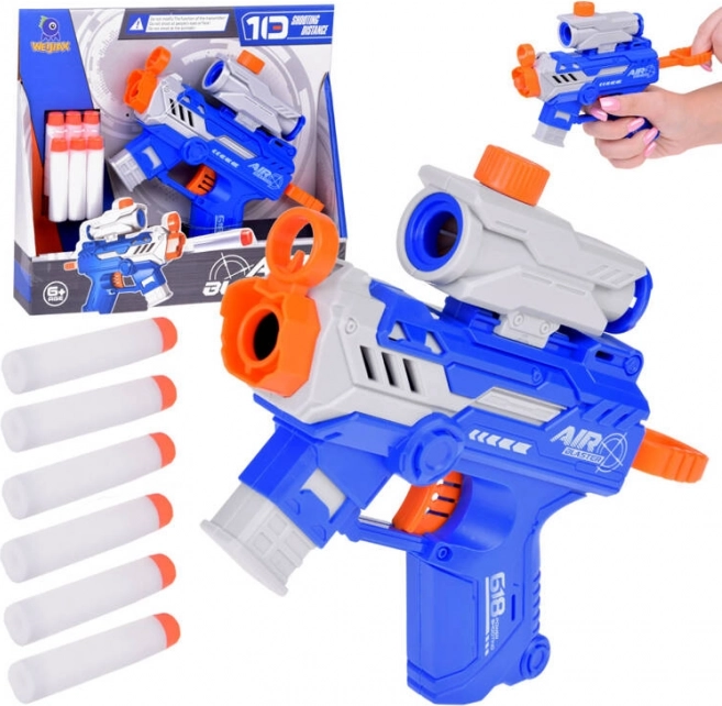 Pistolă cu țintă pentru gloanțe moi din spumă