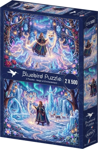 BLUEBIRD Puzzle Țara magică de iarnă 2 × 500 de piese