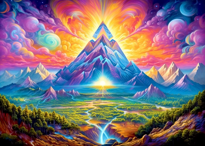 Puzzle Piramide în Păduri 1000 Piese