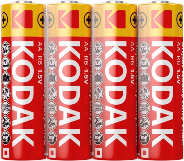 Baterie zinc-carbon AA (R6) Kodak Heavy Duty, 4 buc.