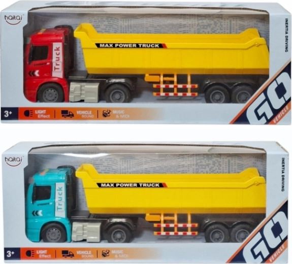 Camion basculant pliabil pentru copii cu lumină și sunet - 1 bucată