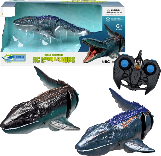 Mosasaurus R/C cu mișcare realistă, rezistent la apă 2,4 GHz