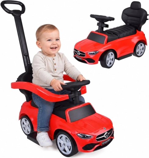 Mercedes – mașinuță de împins și vehicul tip ride-on 2în1 pentru copii, roșu