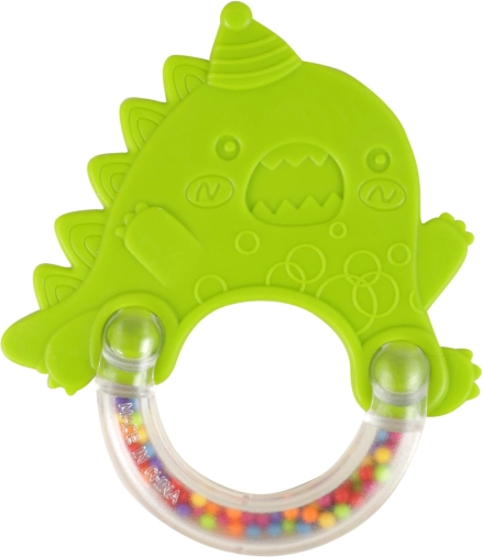 Zornăitoare și suzetă de ros în formă de dinozaur pentru bebeluși