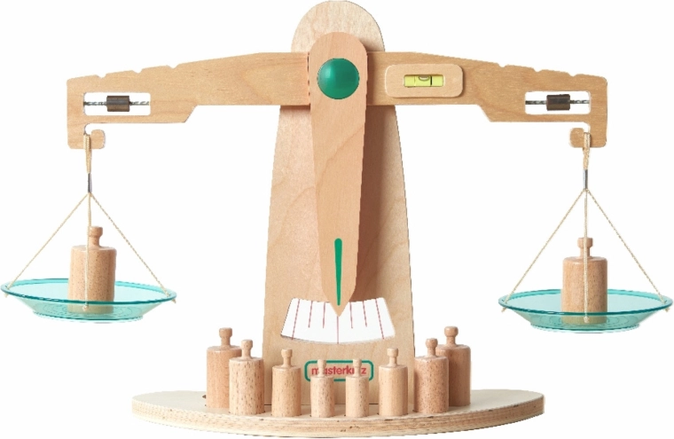 Cântar din lemn cu tăvițe MASTERKIDZ