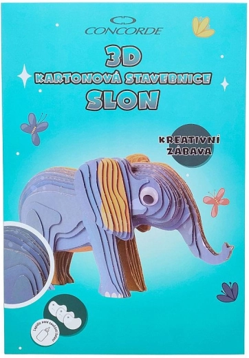 Set de construcție 3D din carton – elefant