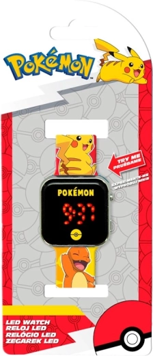 Ceas LED pentru copii POKÉMON cu calendar
