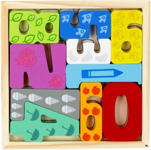 Puzzle din lemn cu numere