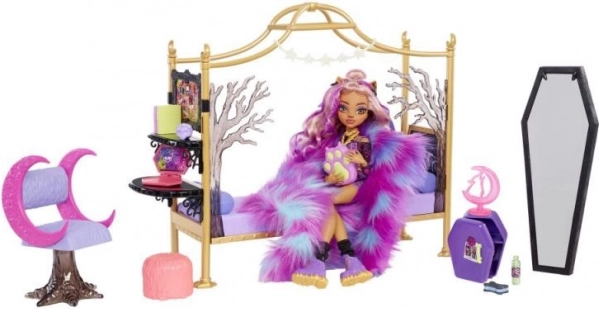 Mobilier de dormitor Monster High Clawdeen Wolf cu accesorii