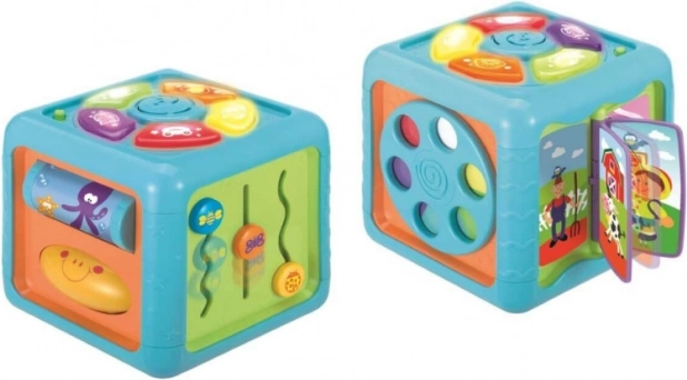 Cub educațional interactiv pentru bebeluși Smily Play cu lumini și sunete