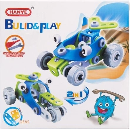 Set de construcție – vehicul de asamblat (52 piese) - 1 bucată