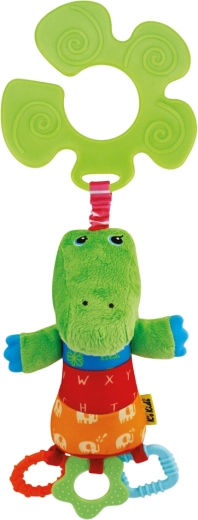 Crocodil textil K’S KIDS KrokoBloko cu agățătoare pentru cărucior
