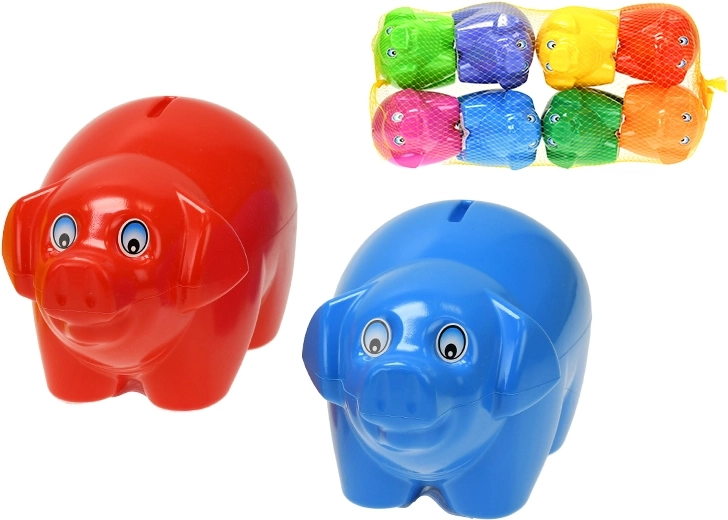 Pușculiță porcușor 17 cm – din plastic, 8 culori