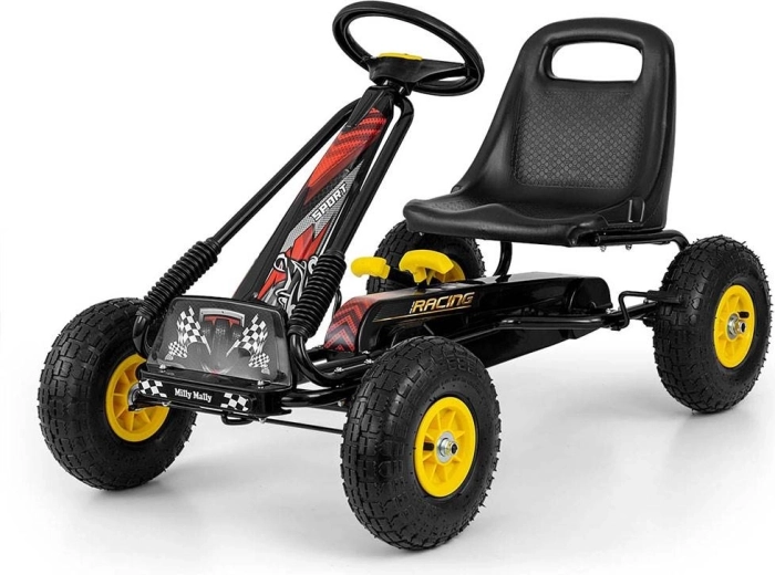 Cart cu pedale Milly Mally Thor negru