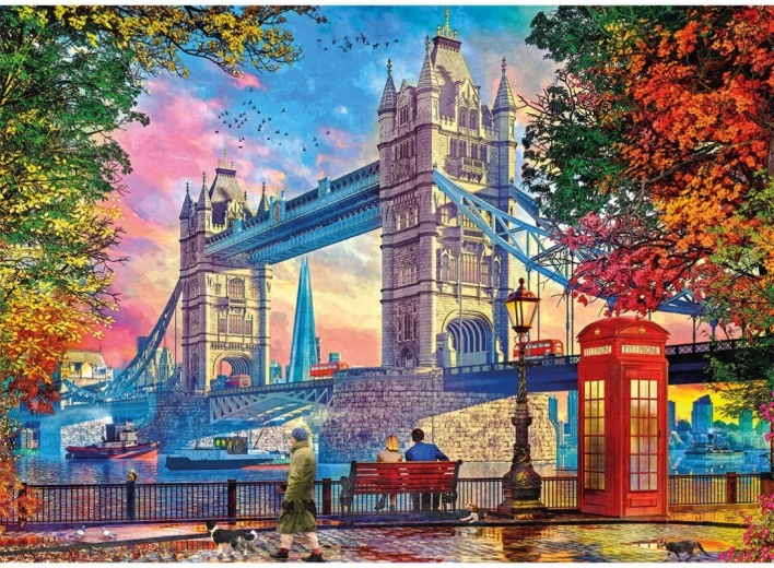 Puzzle Cerul deasupra Podului Tower 1000 piese