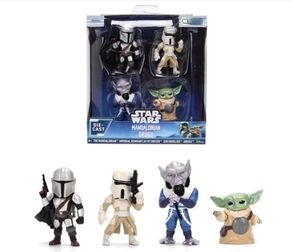 Jada Star Wars figurine metalice 6,5 cm – pachet de 4 (The Mandalorian)