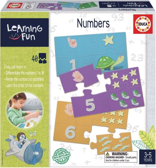 Puzzle educativ și joc Learning is Fun: numere