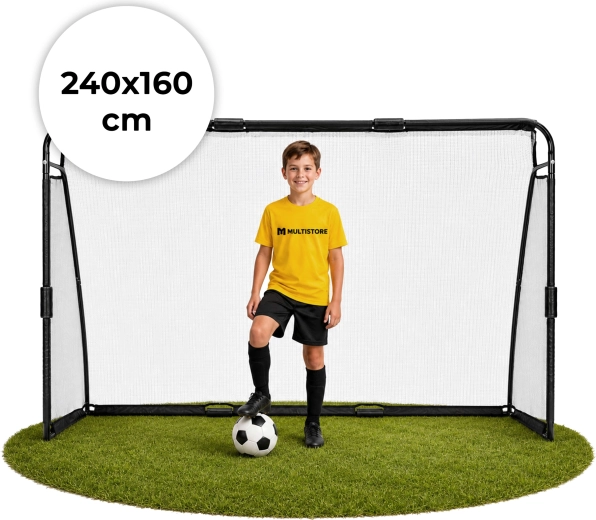 Poartă de fotbal cu plasă Movepro 240 × 160 × 80 cm